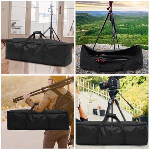 CLISPEED 2pcs Tripod Carrying Bags with Zipper Design, Large Capacity Oxford Cloth Case for Travel, Lightweight Portable Handheld Tripod Storage Bag with Sleek Lines for Photographers — view 4