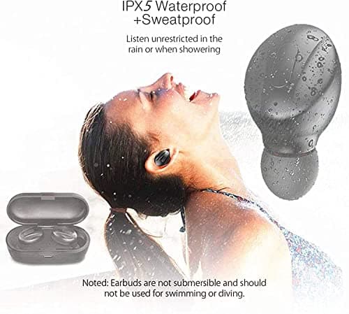 Xawy Bluetooth Headphones, Bluetooth 5.0 Wireless Earphones in Ear Stereo Sound Microphone Mini Wireless Earbuds with Headphones and Portable Charging Case for iOS Android PC XA-8 — view 5