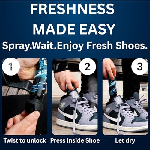Odour Buster Shoe Deodoriser Spray - Eliminates Trainer & Shoe Odours - Perfect for Football Boots & Smelly Shoes - Anti Odour Freshener (1 count (Pack of 2)) — view 6