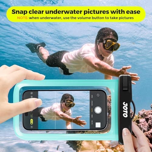 JOTO Waterproof Phone Pouch Cellphone Dry Bag Case for iPhone 17 Air 16 15 14 13 12 Pro Plus Max XR X 8 7 6S SE, Galaxy S23 S22 S22+ S21 up to 7" -Green — view 3