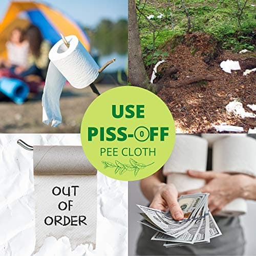 CIRCE CARE Pee Cloth: Silver Infused Pee rag for Women who Pee Outdoors, Reusable Absorbent Wipes, Eco alt. to Toilet Paper, Female Urination Solution for Camping, Hiking, Travel (1pc BlueDisco) — view 6