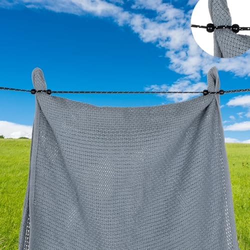 Portable Travel Clothesline Compact Lightweight Camping and Travel Clothesline 12 Beads 9.8 Feet for Indoor Hotels Backyard Outdoor Cruise Ships Camping Travels — view 3