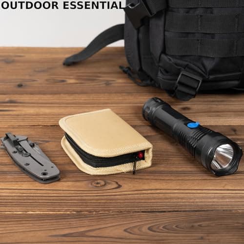 VEPKOIT Military Survival Sewing Kit, Portable Sewing Kit with Buttons for Men or Women, Small Repair Tools with Zipper Closure in Durable Nylon Case for Travel Field Emergency (Coyote) — view 4