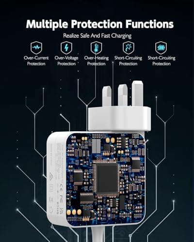 27W USB C Power Supply Compatible with Raspberry Pi 5 5.1V 5A UK Adapter — view 2