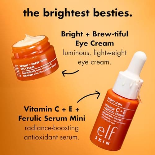 e.l.f. SKIN Brightest Besties Duo, Travel-Sized Skincare Set, Brightening Face Serum & Vitamin C Eye Cream, Boosts Radiance, Depuffs & Evens Skin Tone, Vegan & Cruelty-Free — view 2