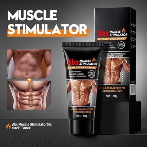 Abs Muscle Stimulator, Belly Firming Massage, Professional Abs Toning Cream 60g for Busy Professionals Workout Beginners Men Dads Husbands Boyfriends Daily Routine Home Office Travel Hardware Gear — view 4