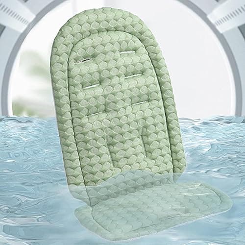 Stroller Pad - Reversible Stroller Inserts for Babies,Breathable Pushchair Mat Baby Head and Body Support for All Season Beach Camping Car Outdoor Hot Weather Commute — view 4