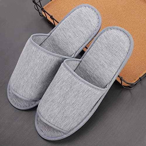 XINCHIA Portable Travel Slippers Foldable Open Toes Sandals Non-Disposable Cotton Hotel Spa Slippers Guest Room Unisex Indoor House Floor Footwear Anti-skid Business Travel Trip Flight Shoes Footwear — view 4