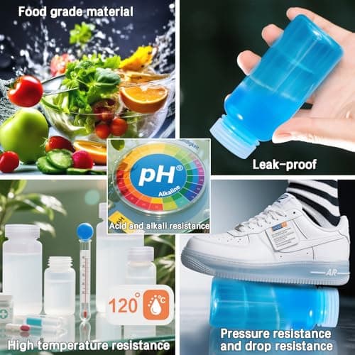 DKBT 2Pcs Wide Mouth Plastic Bottles 500 ml HDPE with Lids Leak-Proof — view 4