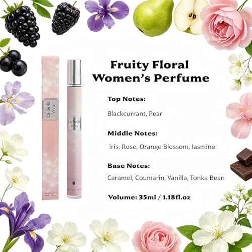 Gifts for Women,Perfume 2 x 35ml-Floral and Fruity Notes,Long-Lasting Eau de Toilett for Mom,Girlfriends, Gifts for Teenage Girls, Travel Size Mini Perfume — view 3