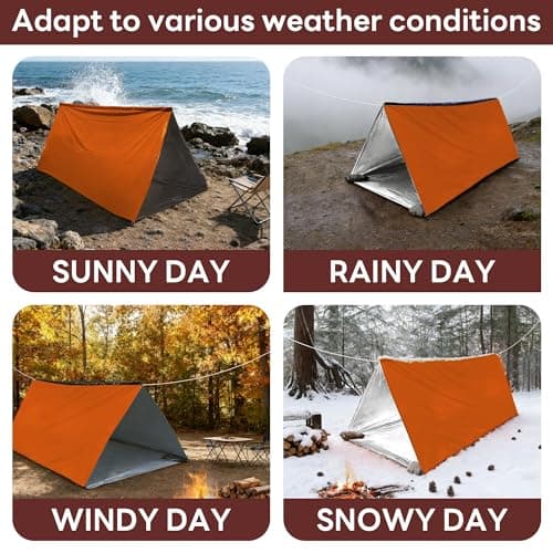 Deecam Emergency Survival Tent, Waterproof Foldable Thermal Shelter — view 3