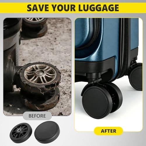 8 Pack 55mm Luggage Wheels Replacement Kit for Suitcase Caster Repair — view 6