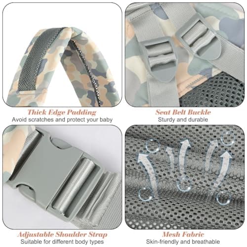 AUYAO Baby Sling Carrier Portable Toddler Sling Thick Shoulder Strap 3D Mesh Wrap Sling Wrap Baby Carrier Adjustable Baby Hip Sling Carrier for Newborn Up to 0-36 Month(Camouflage Pattern) — view 3