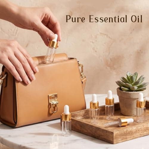 salbsever 10 Pack Pipette Dropper Bottle, 3ml Mini Travel Bottles Mini Travel Essentials Small Sample Essential Cuticle Oil Bottle with Gold Cap, Clear Empty Vails for Cosmetic Perfume — view 5