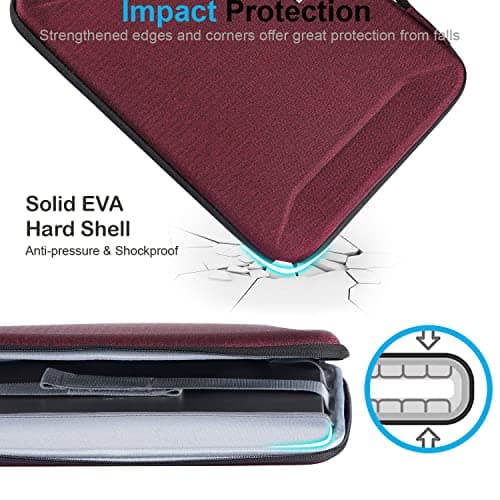 TECHGEAR Hard Shell Case for 15.6-16" Laptops, Zipped Travel Shockproof Sleeve Case, Shoulder Strap, fits Lenovo Yoga 720 IdeaPad 310 320 ThinkPad T570/Dell Inspiron 15/HP Envy 15/15.6" Notebooks etc — view 5