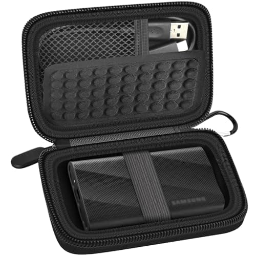 GWCASE for Samsung T9/T7/T7 Shield SSD Case, Anti-Shock, Black