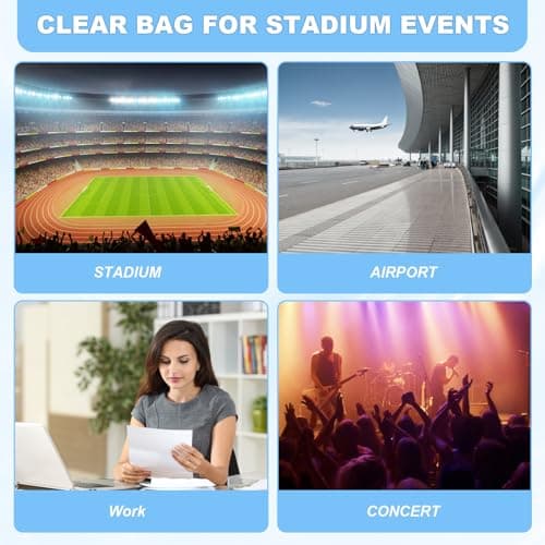 Slumou Clear Bag for Stadium Events - Sports Messanger Bag Small Mini Clear Purse for Fan, Concert, Work, Travel (Charcoal Gray-S) — view 2