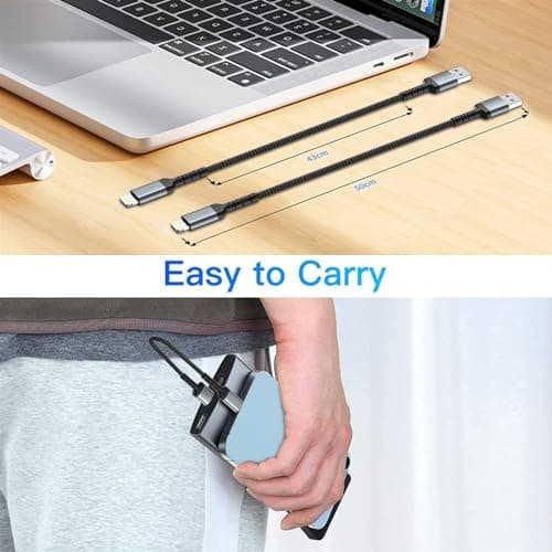 ULIFTUS iPhone Charger Cable 15CM 12 Pack, Short USB Lightning Cord — view 4