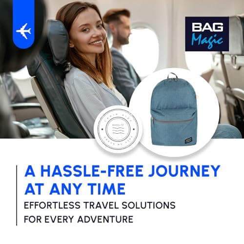 Bordlite 40x30x20cm Underseat Cabin Backpack | Fits Ryanair Free Onboard Bag Allowance | Airline Approved Hand Luggage for EasyJet, Wizz Air, TUI, KLM | Lightweight Travel Daypack - Teal — view 4