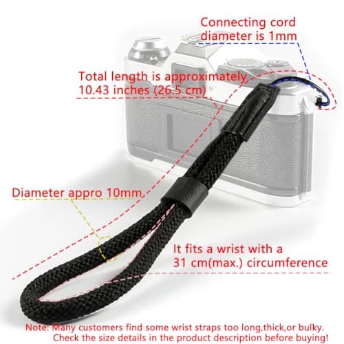 VKO Soft Camera Wrist Strap, Rope Camera Hand Strap — view 2