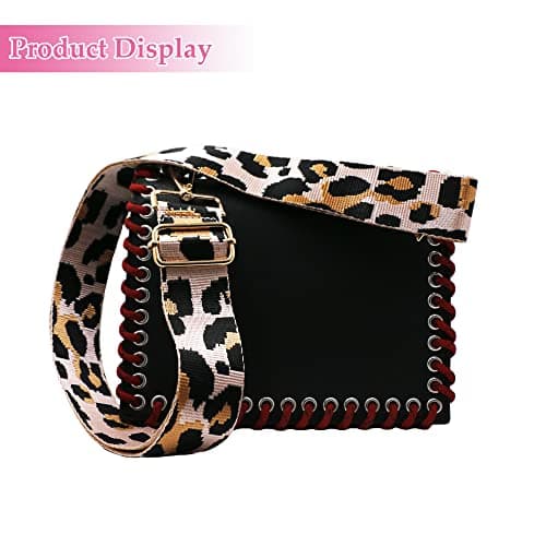 Shoulder Strap for Bags, Width 3.8 cm, Leopard Bag Strap, Adjustable 78 - 139 cm, Carry Strap, Shoulder Strap with Carabiner for Shoulder Bags, Carry Bags, Handbag (Pink) — view 3