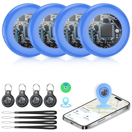 Tukio Air Tracker Tags-4 Pack [MFi Certified] for Apple Find My (iOS Only)