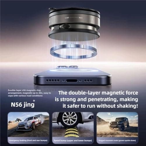 Treasureheart Foldable Magnetic Phone Holder for Car for City 2015+ — view 6