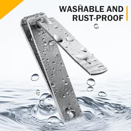 BEZOX Heavy Duty Straight Blade Nail Clippers for Thick Toenails, Professional Stainless Steel Fingernail Toenail Clippers Trimmers - Thick Wide Jaw Toe Nail Clippings — view 6