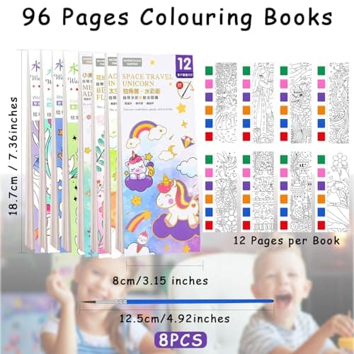 96 Pages Toddlers Water Colouring Books Set, No-Mess Water Colouring Books — view 2