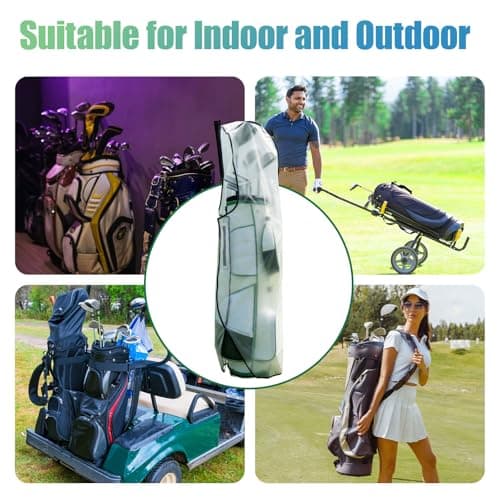 YEENAIV Golf Bag Rain Cover, Waterproof Cart Bag Protection Waterproof Bag Cover, Golf Bag Accessories Easy Access — view 6