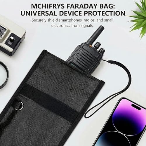 Mchifrys Faraday Bags for Phone & Car Key (2 Pack), Signal Blocking Pouch RFID WiFi GPS Shield, Privacy Protection Sleeve, Anti-Tracking Travel Case — view 6