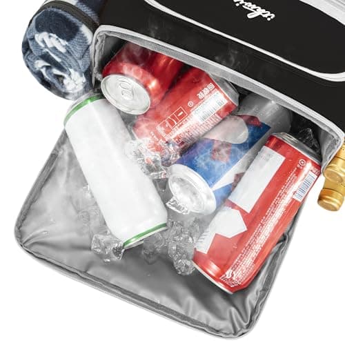 30L 40-Can Cooler Picnic Backpack Cool Bag, Portable Soft Food Cooler Box — view 2