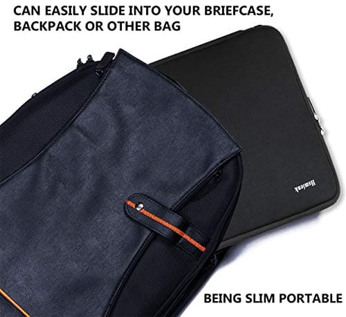 Hsmienk Laptop Sleeve, 15.6 Inch, Durable Shockproof Protective Cover, Compatible with HP, ASUS, Lenovo, Acer, Notebook, Computer, Black — view 6