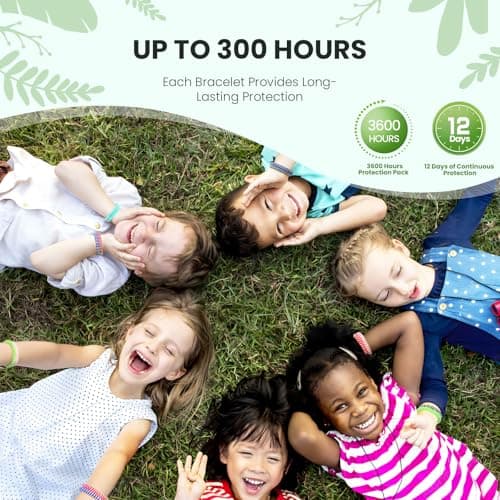 Asddage Mosquito Repellent Bracelet 12 Pack, DEET-Free, Natural Plant Oil — view 3