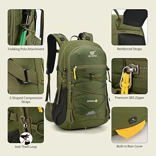 SKYSPER Rucksack 35L Hiking Backpack, Lightweight Travel Backpack Camping Trekking Backpack for Men Women — view 3