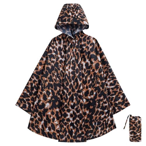 KAKU NANU Rain Poncho Kids Waterproof Poncho Rain Coat Boys Girls with Hood Raincoat 11 12 13 Years
