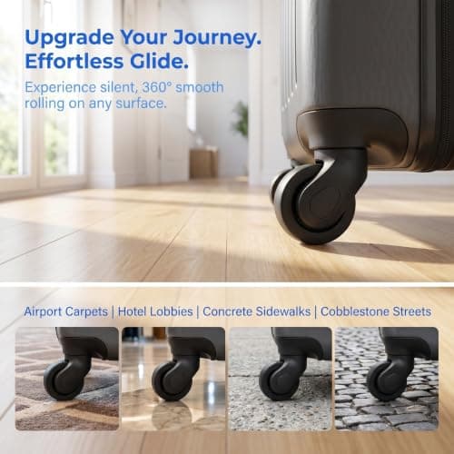 Ciieeo 4pcs Luggage Repair Wheels Replacement Kit for Trolley Case and Travel Luggage, 360° Smooth Rolling, Wear-Resistant Abs Material Ultra Silent Sound-reducing Design, for Suitcase — view 3