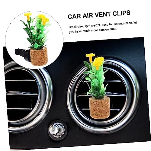 Car Air Freshener Clip Cork Plastic Plant Pot Vent Decor — view 6