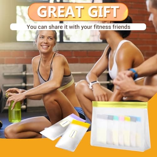 ZVRSUA Protein Powder Travel Container Set, 23 Pcs, Reusable Protein Powder Container to Go, Portable Waterproof, Portable Refill Container with Measuring Spoon — view 4