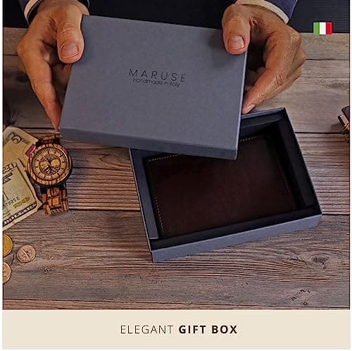 Maruse Italian Leather Passport Cover for Men and Women, Handmade in Italy, Red — view 6
