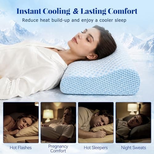 Wuly4ever Neck Support Pillow for Neck and Shoulder, Cervical Neck Pillow with Dual-Height Design for Side & Back Sleepers, Ergonomic Orthopedic Memory Foam Pillow Featuring a Cooling Removable Cover — view 4