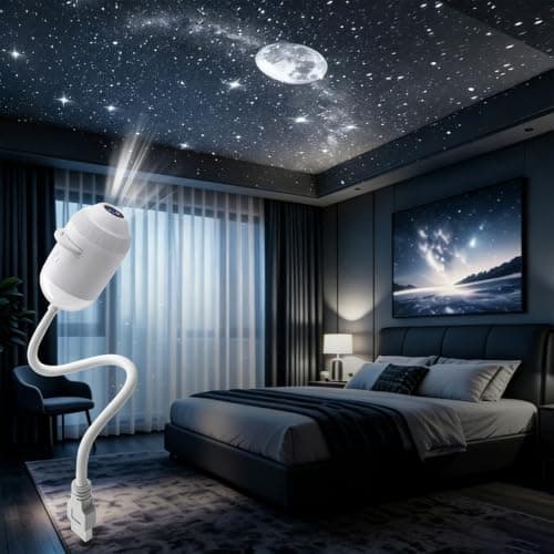Galaxy Projector Light for Bedroom Night Light USB HD Smart Dynamic 5d Holographic Night Light Projector Ocean with Fish star Plug and Play HD Star Projector Ocean with 6/12/24 360° Projection Films — view 3