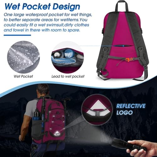 IGOLUMON Hiking Backpack 40L Lightweight Foldable Backpack for Men Women — view 3