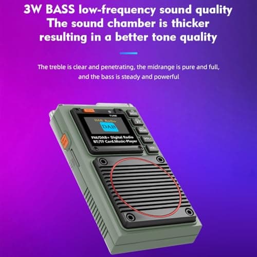 Sxhlseller Portable DAB FM Radio with Bluetooth 5.2, TF Card Playback, App Remote Control, SOS Alarm and Flashlight, for Outdoor Travel and Home Use (HRD-787DAB+) — view 4