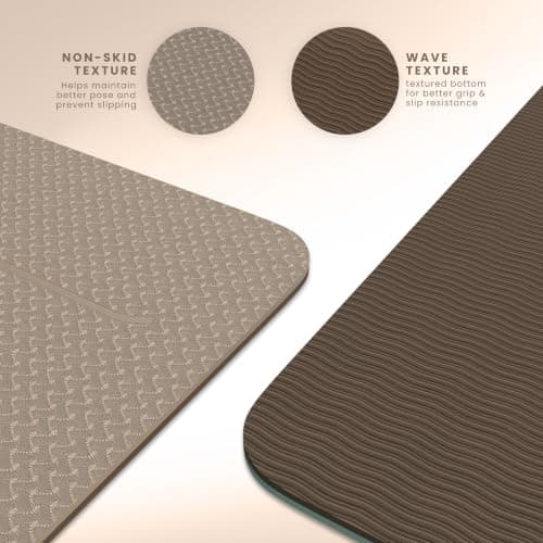 Yogii Yoga Mat - Non-Slip 6mm Thick TPE & Travel-friendly Yoga Mat - Perfect for Home & Gym Exercise Fitness & Pilates - With Laser Alignment Guides for Men & Women — view 3