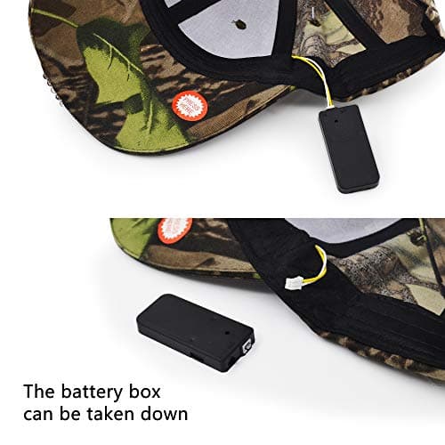 UltraKey Hands Free LED Baseball Cap Light Glow Bright Women Men Sport Hat Dark for Outdoor Jogging Breathable Snapback Hats Hip Hop Party Holiday Rechargeable Camo — view 3