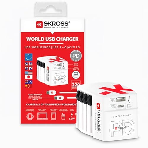 SKROSS World USB Charger AC65PD, 65W, 1 USB Type C & 1 USB Type A Port — view 2