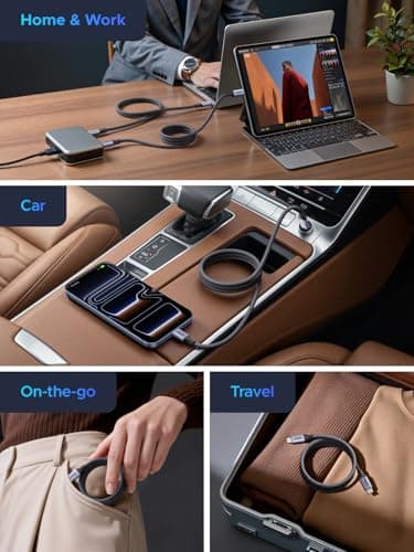 UGREEN Magnetic USB C Cable 240W Coiled USB C to USB-C Charging Cable, 1M — view 4