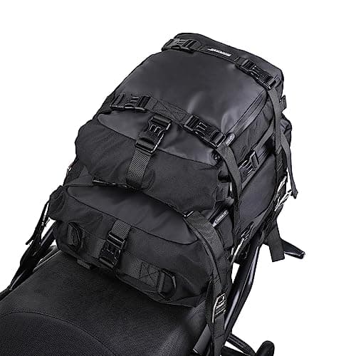 Rhinowalk Motor Pannier Bag 20L Multifunctional Waterproof Rear Rack Trunk Motorcycle Seat Bag Motorbike Saddle Bag Professional Motor Accessories-Black — view 4