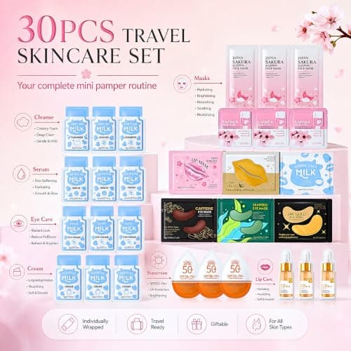 Gifts for Travel Skincare Set for Women, Pamper Gifts for Girls Skincare — view 3